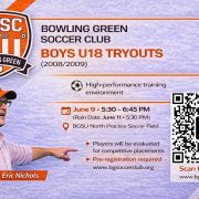 BG Soccer Club Tryouts - Boys U18 - Coached by Coach Eric Nichols
